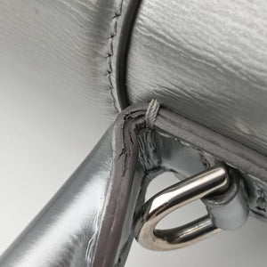 Vintage Balenciaga Hourglass XS Silver leather shoulderbag | stylenewstar