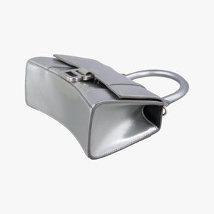 Vintage Balenciaga Hourglass XS Silver leather shoulderbag | stylenewstar