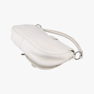 Vintage Christian Dior Gaucho White leather shoulderbag | stylenewstar