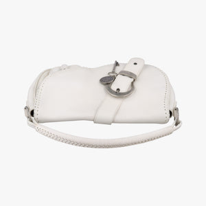 Vintage Christian Dior Gaucho White leather shoulderbag | stylenewstar