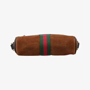 Pre-owned Gucci OPHIDIA Brown×black×multi Suede×leather 517350 shoulderbag | stylenewstar