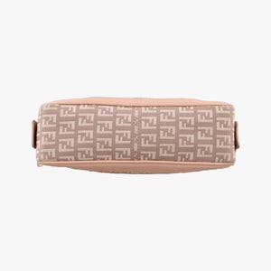 Pre-owned Fendi Zucchino Beige×Pink canvas×Leather 8BL074 handbag | stylenewstar