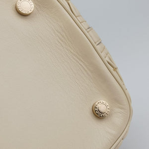 Pre-owned Bvlgari Isabella Rossellini ivory Leather shoulderbag | stylenewstar