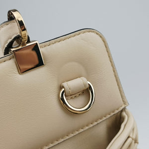 Pre-owned Bvlgari Isabella Rossellini ivory Leather shoulderbag | stylenewstar