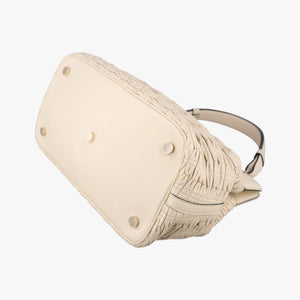 Pre-owned Bvlgari Isabella Rossellini ivory Leather shoulderbag | stylenewstar