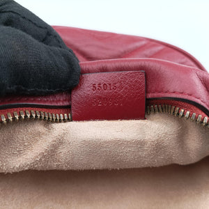 Pre-owned Gucci GG Marmont Red Leather 550154 shoulderbag | stylenewstar