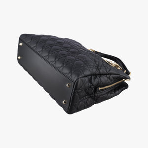 Pre-owned Christian Dior Cannage Dior Soft Shopping Black lambskin shoulderbag | stylenewstar
