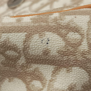 Pre-owned Christian Dior Romantic Heart Trotter Beige x Brown x Pink PVC Coated Canvas x leather handbag | stylenewstar