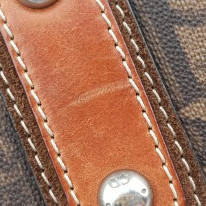 Vintage Christian Dior Trotter Romantique Bow Brown×Multicolour PVC coated canvas×Leather handbag | stylenewstar