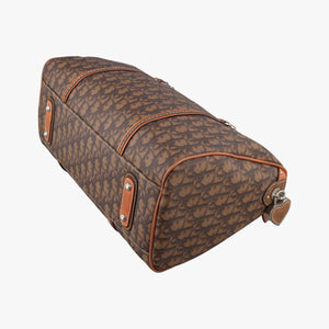 Vintage Christian Dior Trotter Romantique Bow Brown×Multicolour PVC coated canvas×Leather handbag | stylenewstar