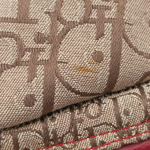 Pre-owned Christian Dior Rasta Trotter beige×Red×Multicolor Jacquard×Leather shoulderbag | stylenewstar