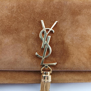 Pre-owned Yves Saint Laurent KATE Brown suede 354119 shoulderbag | stylenewstar