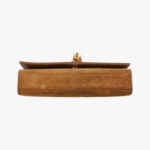 Pre-owned Yves Saint Laurent KATE Brown suede 354119 shoulderbag | stylenewstar