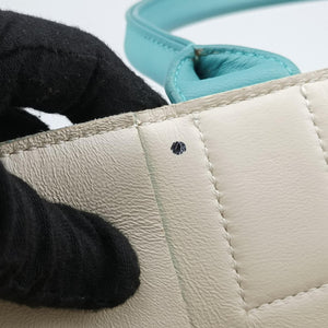 Pre-owned Bottega Veneta THE ARCO Tote Blue lambskin handbag | stylenewstar