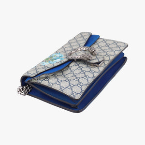 Secondhand Gucci Dionysus beige×blue PVC coated canvas × suede 400249 shoulderbag | stylenewstar