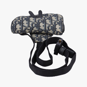 Vintage Christian Dior saddle Navy×Gray Jacquard bum bag/waist bag | stylenewstar
