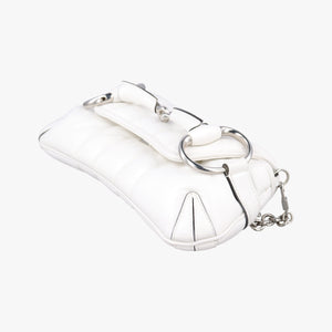 Vintage Gucci Horsebit White Leather 764339 shoulderbag | stylenewstar