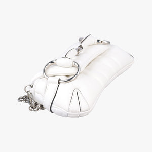 Vintage Gucci Horsebit White Leather 764339 shoulderbag | stylenewstar