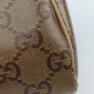 Pre-owned Gucci Abbey Brown PVC coated canvas 145750 handbag | stylenewstar
