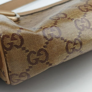 Pre-owned Gucci Abbey Brown PVC coated canvas 145750 handbag | stylenewstar