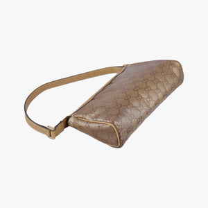 Pre-owned Gucci Abbey Brown PVC coated canvas 145750 handbag | stylenewstar