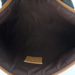Pre-owned Gucci Abbey Brown PVC coated canvas 145750 handbag | stylenewstar