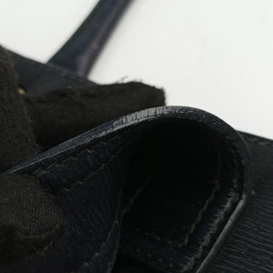 Pre-owned Gucci G logo tote Gray×Navy Leather×Canvas 002.11 shoulderbag | stylenewstar