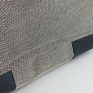 Pre-owned Gucci G logo tote Gray×Navy Leather×Canvas 002.11 shoulderbag | stylenewstar