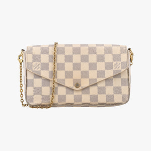Secondhand Louis Vuitton Pochette FéLICIE Azur Damier Canvas N63106 shoulderbag | stylenewstar