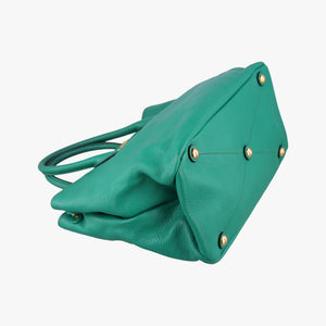 Vintage Miu Miu Vitello Caribu Green Leather RN0620 handbag | stylenewstar