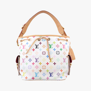 Pre-owned Louis Vuitton Petit NOe white Monogram Multicolor M42229 shoulderbag | stylenewstar