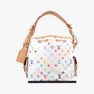 Pre-owned Louis Vuitton Petit NOe white Monogram Multicolor M42229 shoulderbag | stylenewstar