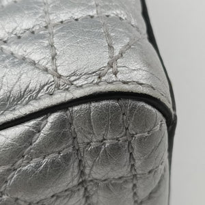 Pre-owned Christian Dior Lady Dior Silver lambskin shoulderbag | stylenewstar