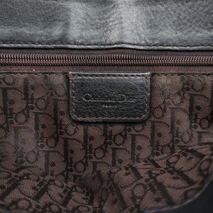 Pre-owned Christian Dior Saddle Black Leather shoulderbag | stylenewstar