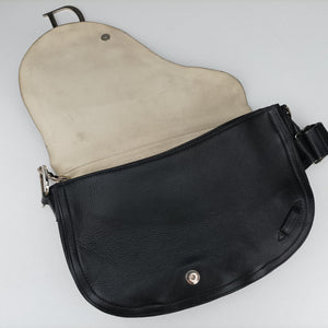 Pre-owned Christian Dior Saddle Black Leather shoulderbag | stylenewstar