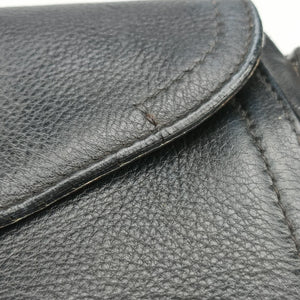 Pre-owned Christian Dior Saddle Black Leather shoulderbag | stylenewstar