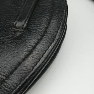 Pre-owned Christian Dior Saddle Black Leather shoulderbag | stylenewstar