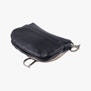 Pre-owned Christian Dior Saddle Black Leather shoulderbag | stylenewstar