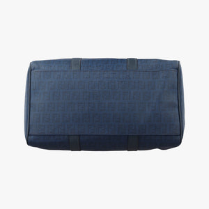 Pre-owned Fendi Zucchino Blue PVC coated canvas 8BL098 handbag | stylenewstar