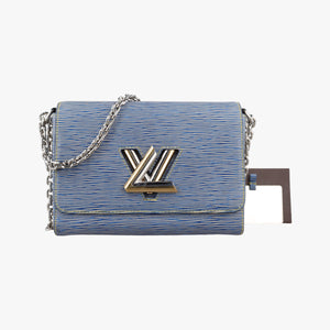 Pre-owned Louis Vuitton Portefeuille Twist Denim blue Epi M61036 shoulderbag | stylenewstar