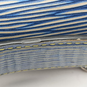 Pre-owned Louis Vuitton Portefeuille Twist Denim blue Epi M61036 shoulderbag | stylenewstar