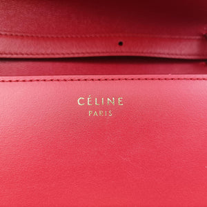Pre-owned Celine Classic Box Red Leather shoulderbag | stylenewstar