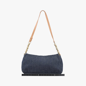 Pre-owned Christian Dior Marispearl Navy denim handbag | stylenewstar