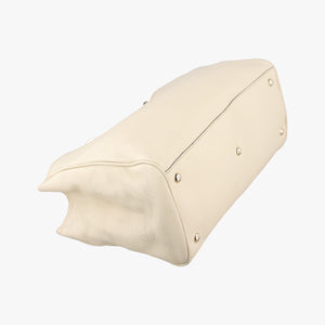 Pre-owned Gucci Bamboo Shopper White Leather 323660 shoulderbag | stylenewstar