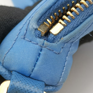 Pre-owned Prada Re-Edition 1995 Re-Nylon Periwinkle Blue Nylon×Saffiano Leather 1BC204 shoulderbag | stylenewstar
