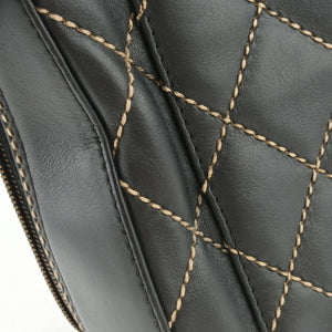 Pre-owned Chanel Wild Stitch Black Leather A14693 handbag | stylenewstar