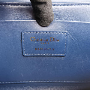 Pre-owned Christian Dior 30 MONTAIGNE Navy Leather shoulderbag | stylenewstar