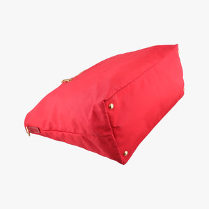 Pre-owned Prada Triangle Logo Red nylon shoulderbag | stylenewstar