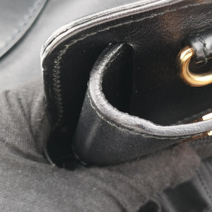 Vintage Ferragamo Wanda Black Leather shoulderbag | stylenewstar