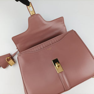 Pre-owned Celine 16 Bag Nude Calfskin 188003 shoulderbag | stylenewstar